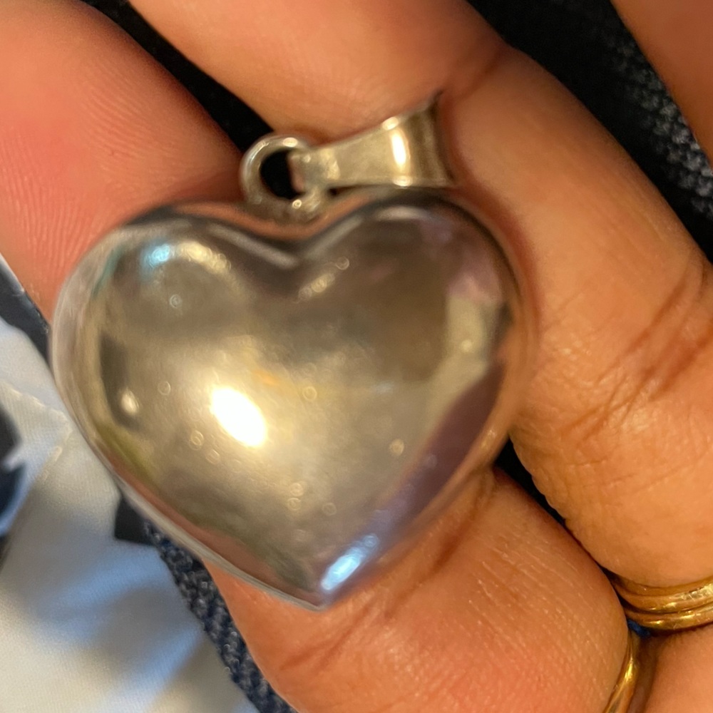 Vintage 925 silver heart pendant